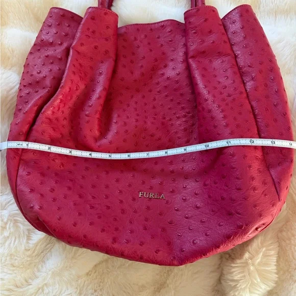 Furla Raspberry / Fuchsia Textured Tote Bag (NWT) - Picture 4 of 5